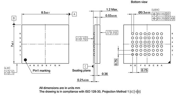PG-TFBGA-48-804_Package Outline