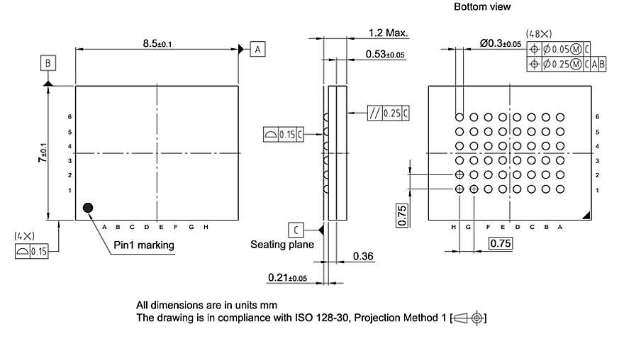 PG-TFBGA-48-804_Package Outline