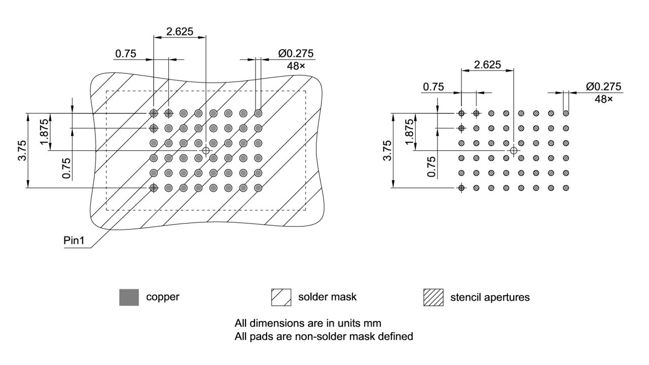 PG-TFBGA-48-805_Footprint Drawing