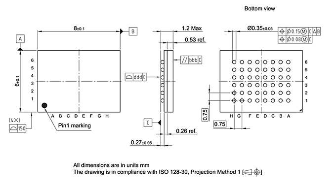 PG-TFBGA-48-806_Package Outline