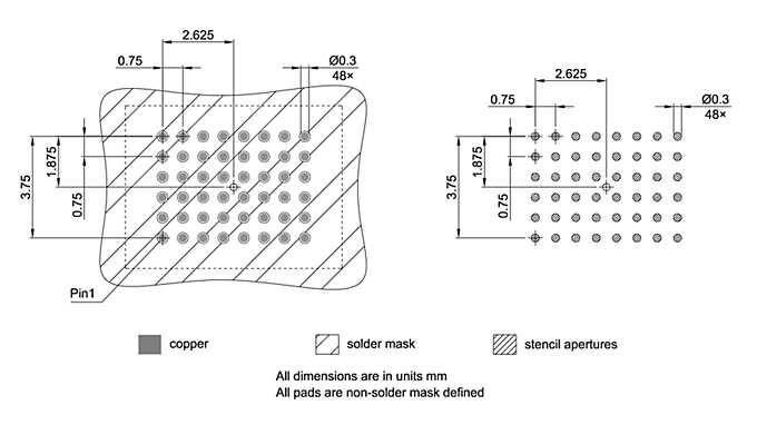 PG-TFBGA-48-808_Footprint Drawing