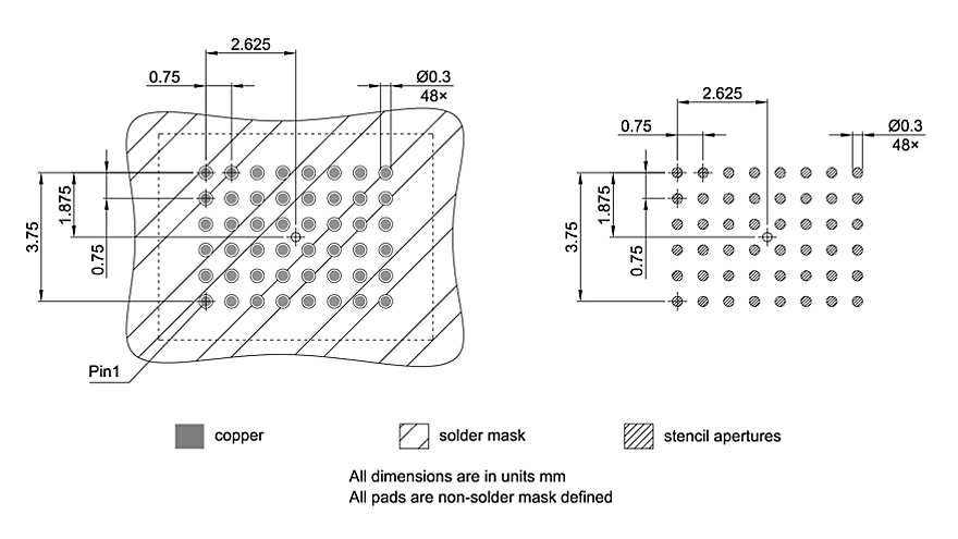 PG-TFBGA-48-808_Footprint Drawing
