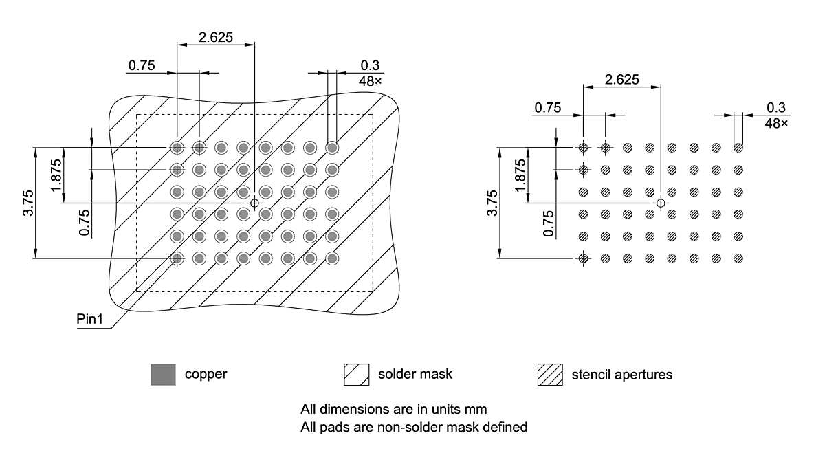 PG-TFBGA-48-809_Footprint Drawing