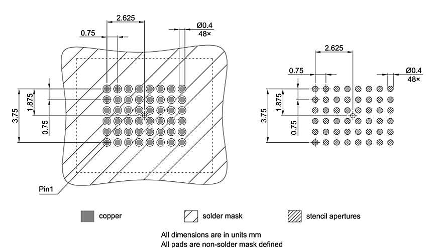 PG-TFBGA-48-811_Footprint Drawing