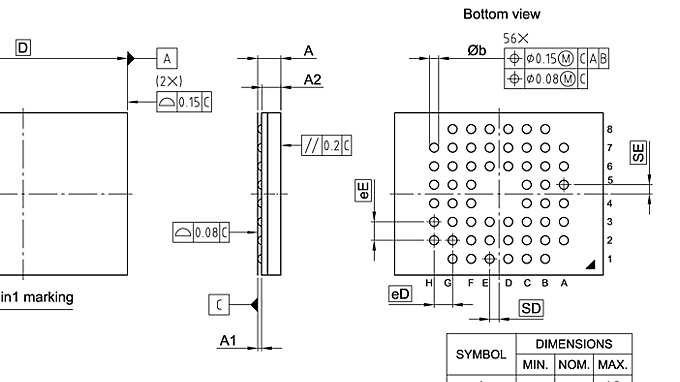 PG-TFBGA-56-801_Package Outline
