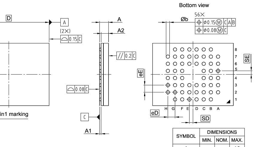 PG-TFBGA-56-801_Package Outline