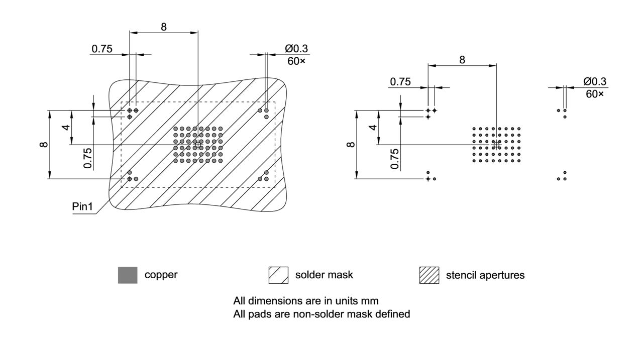 PG-TFBGA-60-800_Footprint Drawing
