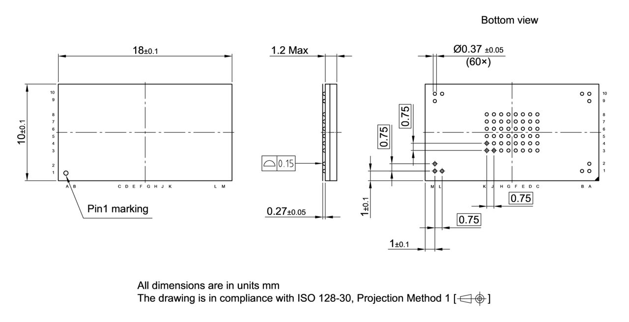 PG-TFBGA-60-800_Package Outline