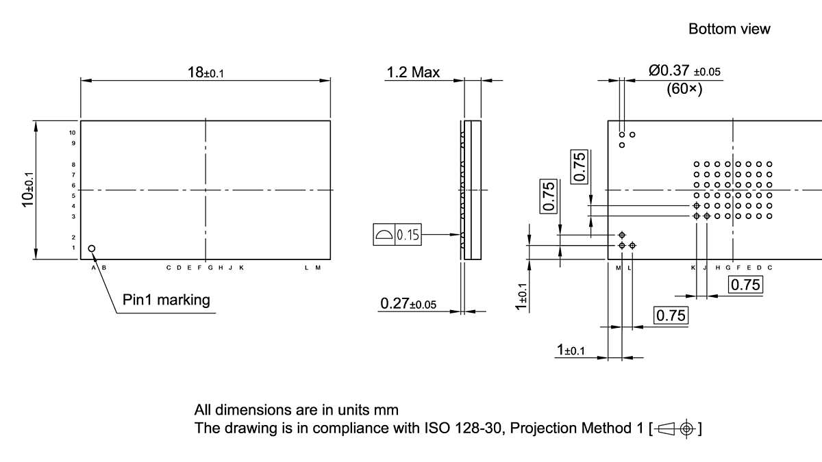 PG-TFBGA-60-800_Package Outline