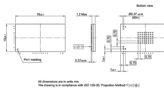 PG-TFBGA-60-800_Package Outline