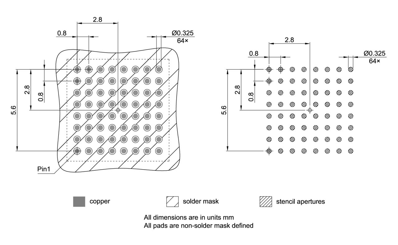 PG-TFBGA-64-800_Footprint Drawing