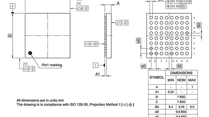 PG-TFBGA-64-800_Package Outline