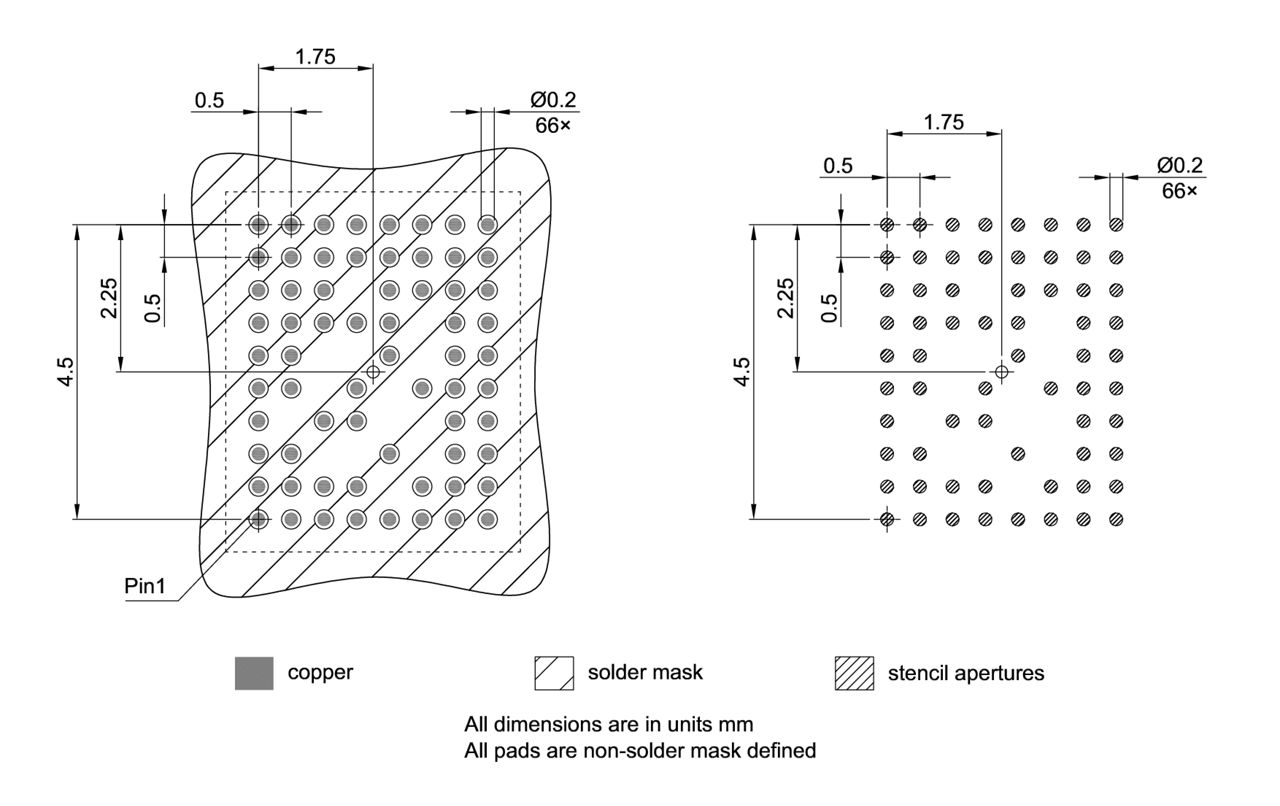 PG-TFBGA-66-800_Footprint Drawing