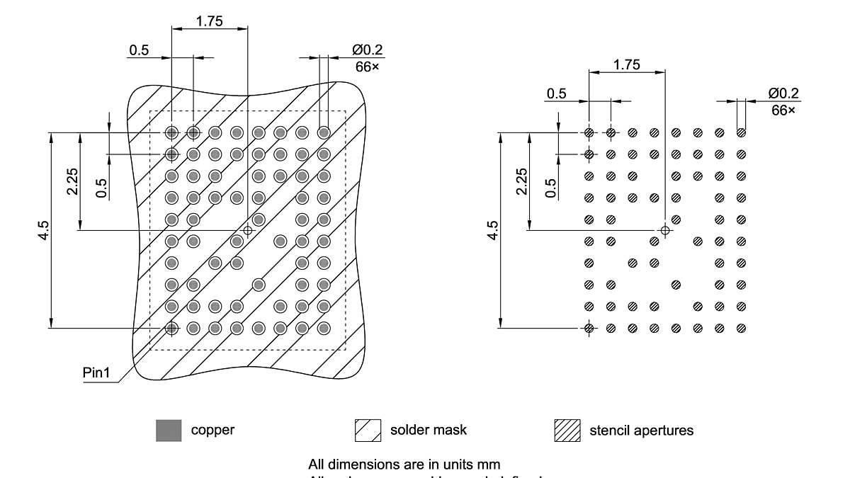 PG-TFBGA-66-800_Footprint Drawing