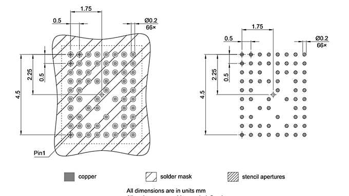 PG-TFBGA-66-800_Footprint Drawing
