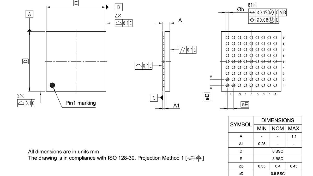 PG-TFBGA-81-800_Package Outline