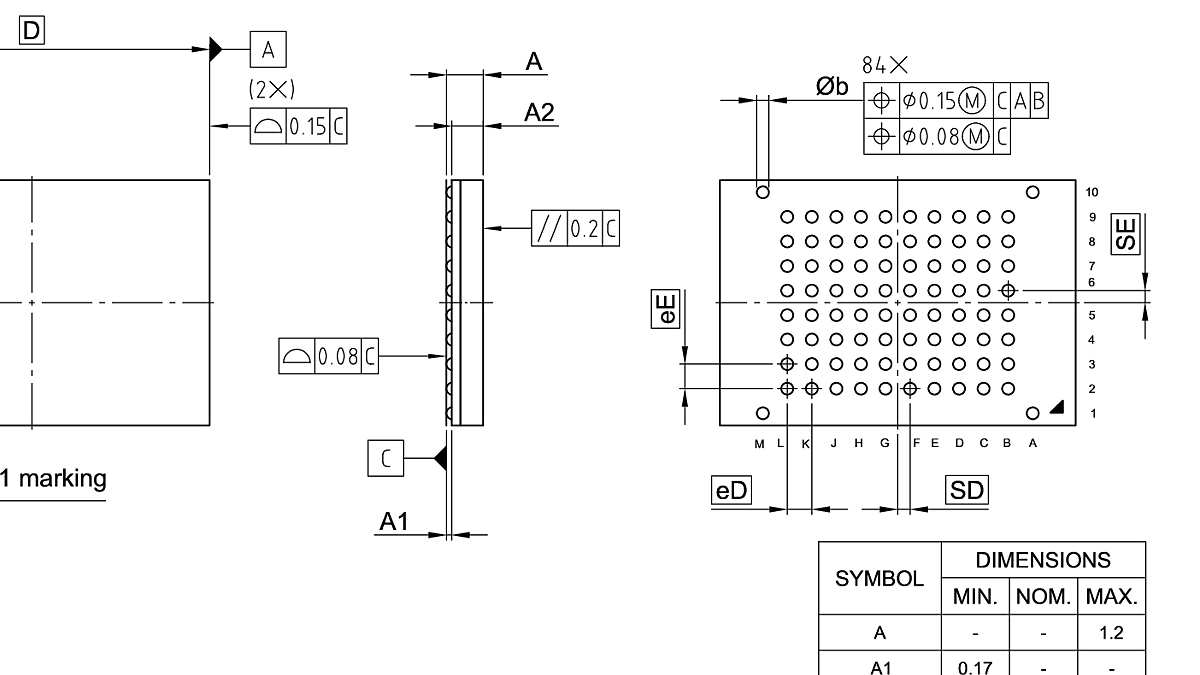 PG-TFBGA-84-800_Package Outline