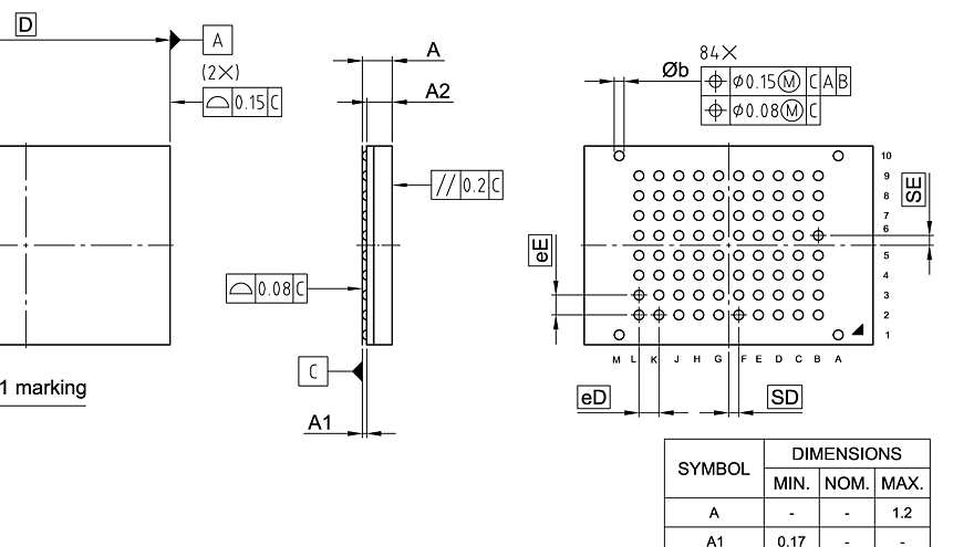 PG-TFBGA-84-800_Package Outline