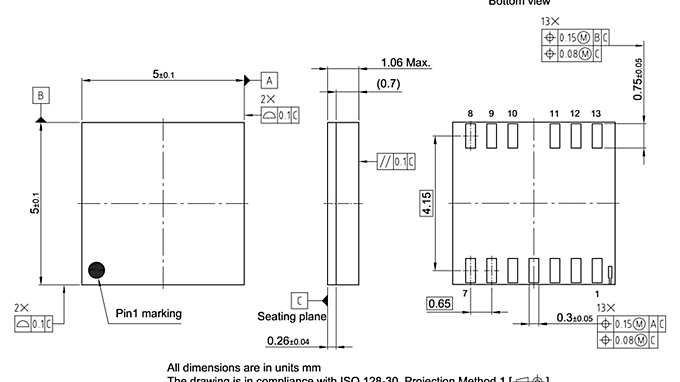 PG-TFLGA-13-1_Package Outline