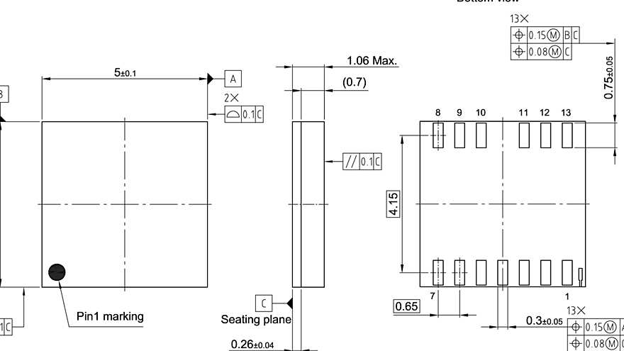 PG-TFLGA-13-1_Package Outline