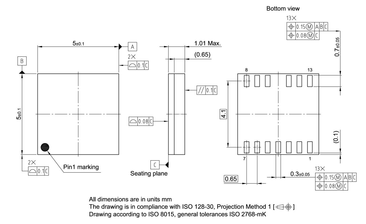 PG-TFLGA-13-3_Package Outline