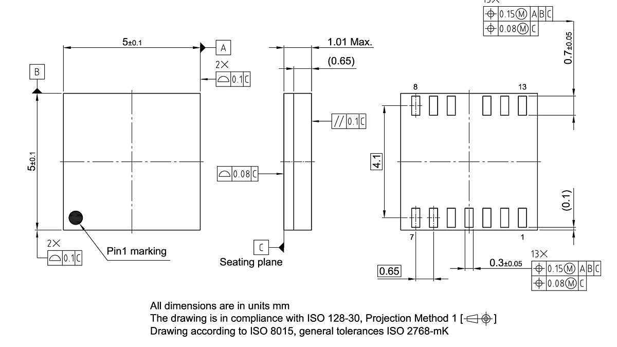 PG-TFLGA-13-3_Package Outline