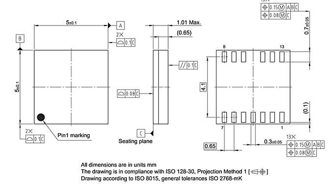 PG-TFLGA-13-3_Package Outline
