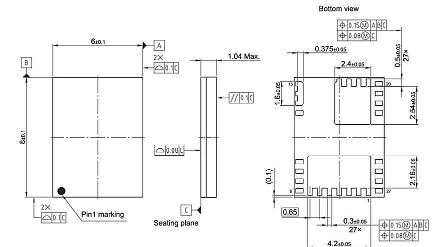 PG-TFLGA-27-2_Package Outline