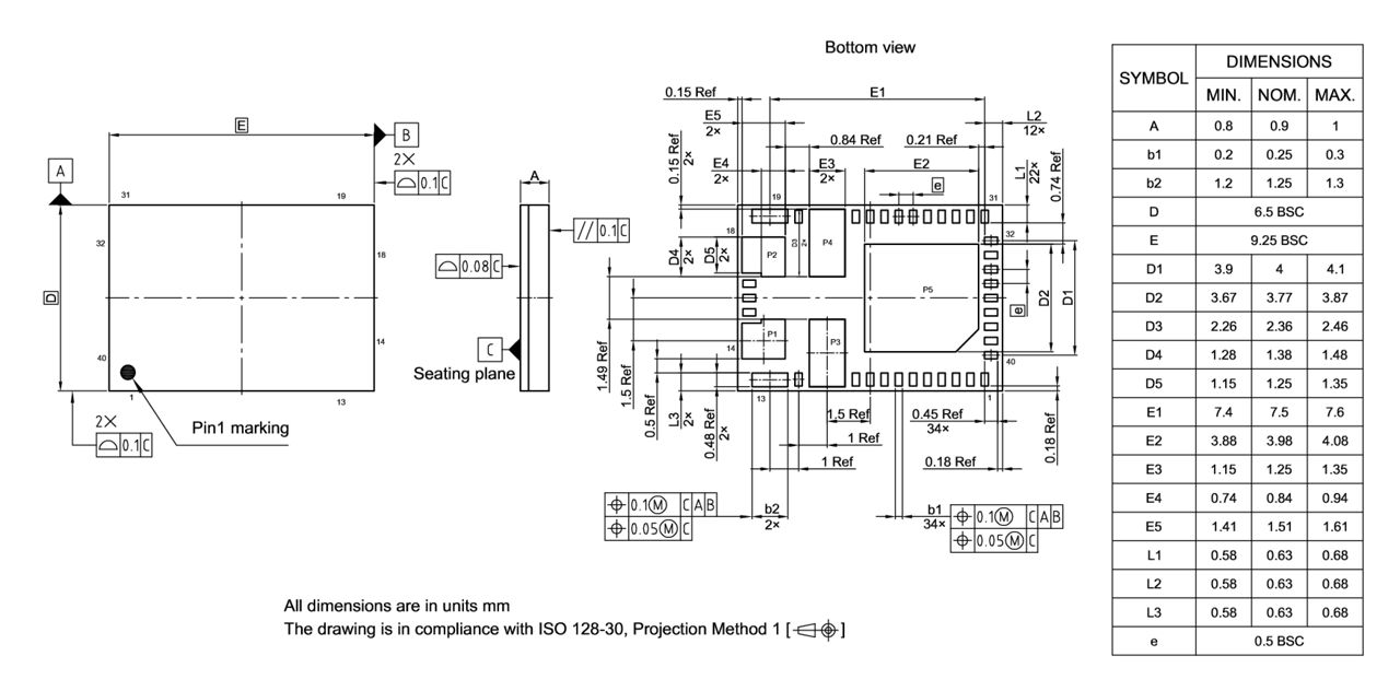 PG-TFLGA-40-2_Package Outline