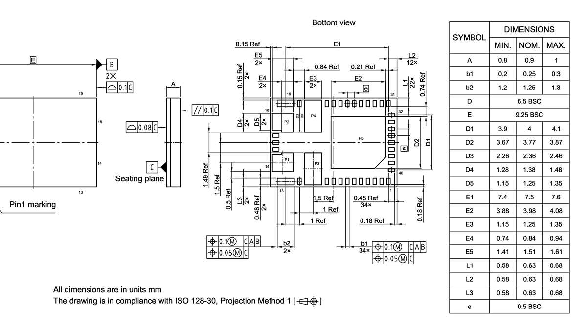 PG-TFLGA-40-2_Package Outline