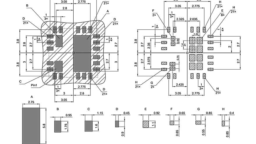 PG-TIQFN-21-1_Footprint Drawing