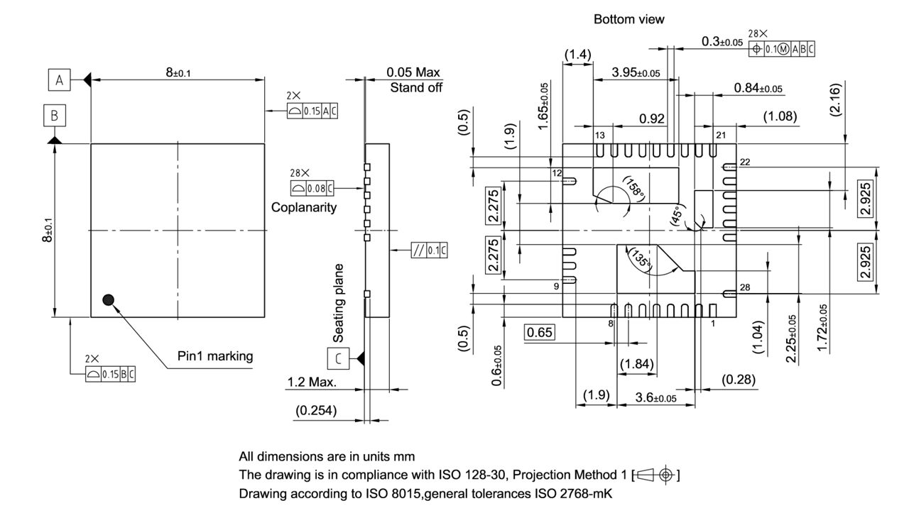 PG-TIQFN-28-1_Package Outline