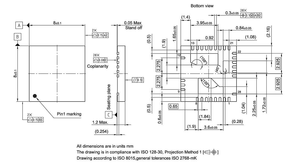 PG-TIQFN-28-1_Package Outline