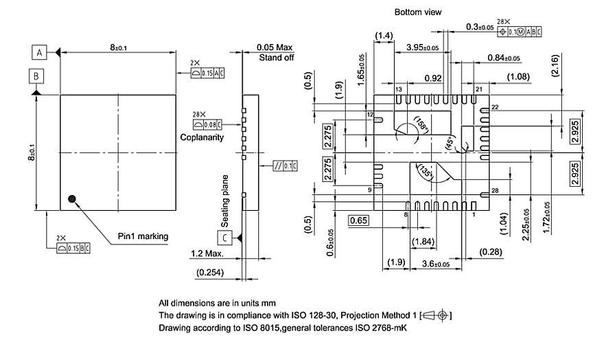 PG-TIQFN-28-1_Package Outline