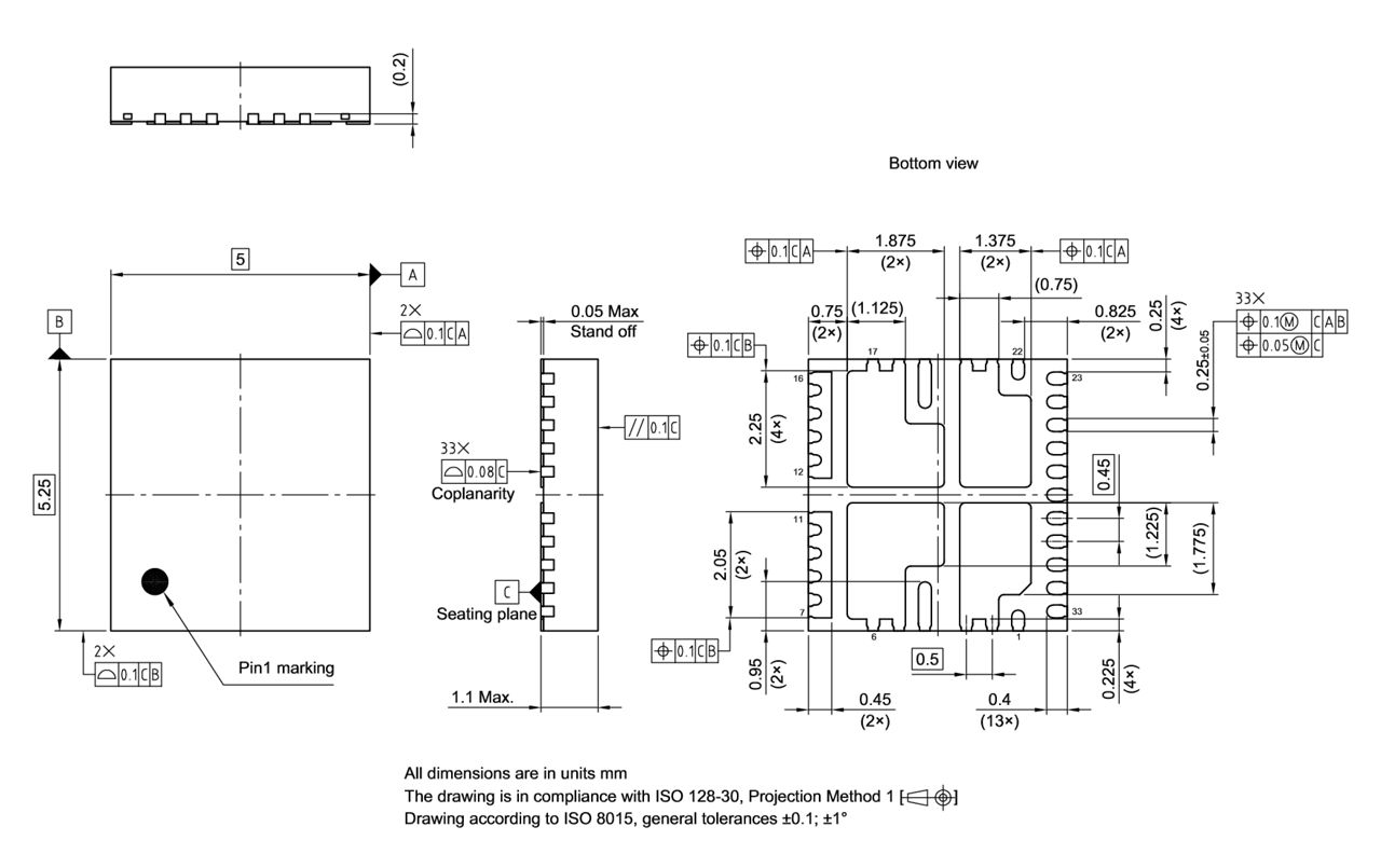 PG-TIQFN-33-1_Package Outline