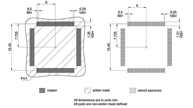 PG-TQFP-100-1_Footprint Drawing