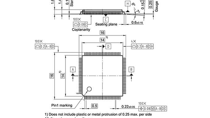 PG-TQFP-100-5_Package Outline