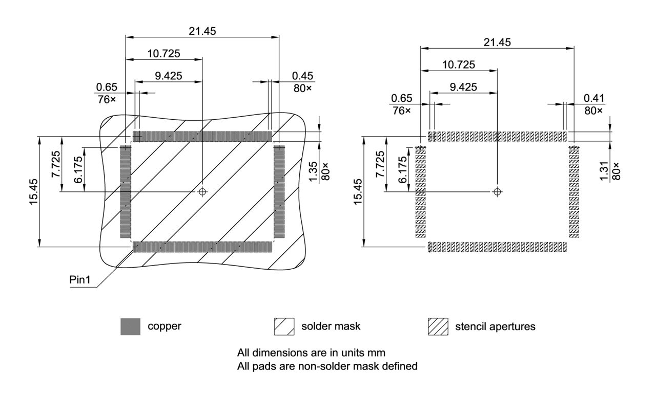 PG-TQFP-100-800_Footprint Drawing