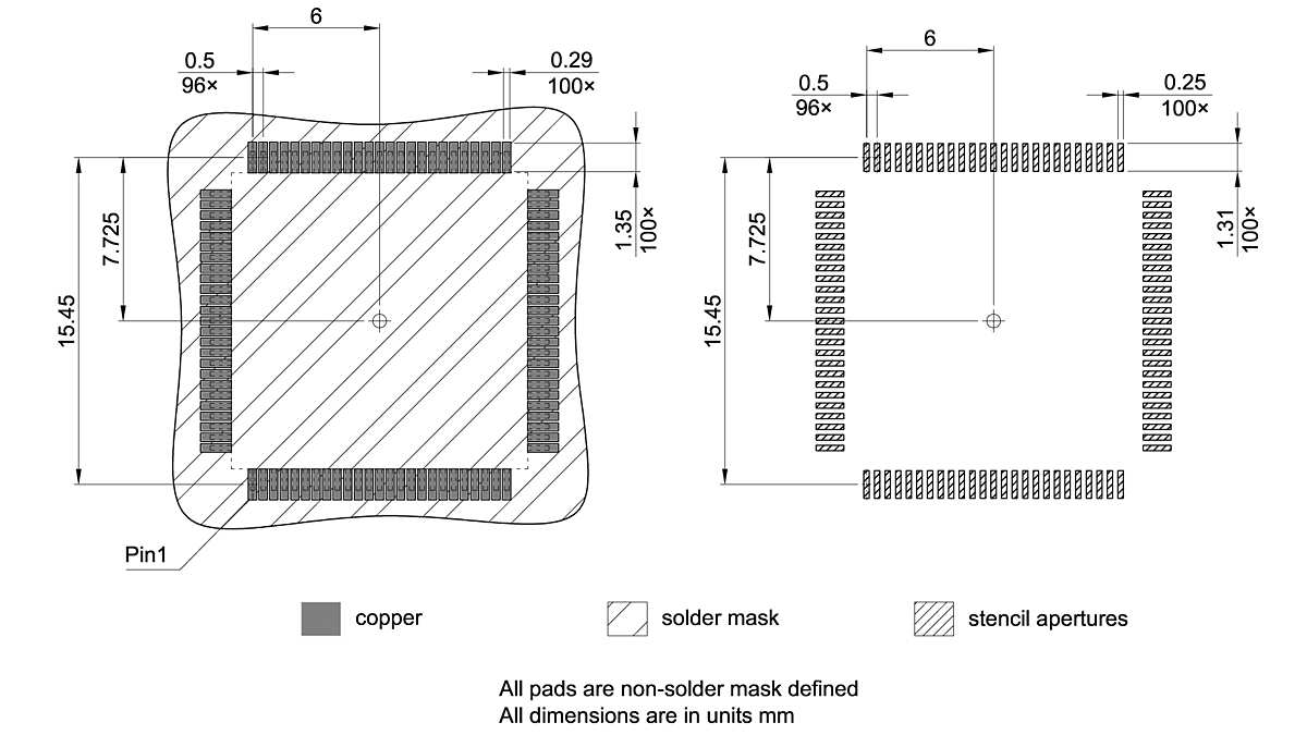PG-TQFP-100-801_Footprint Drawing