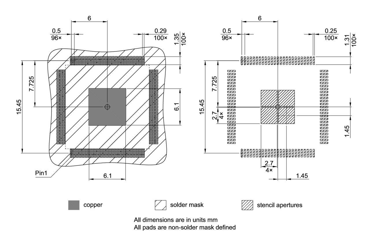 PG-TQFP-100-802_Footprint Drawing