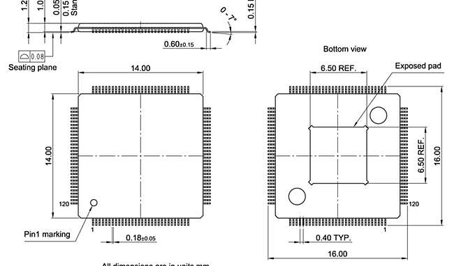 PG-TQFP-120-800_Package Outline