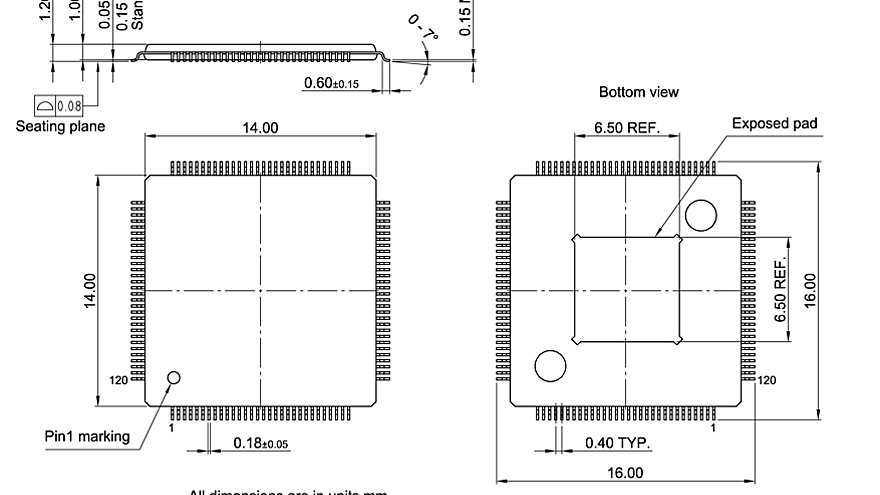 PG-TQFP-120-800_Package Outline