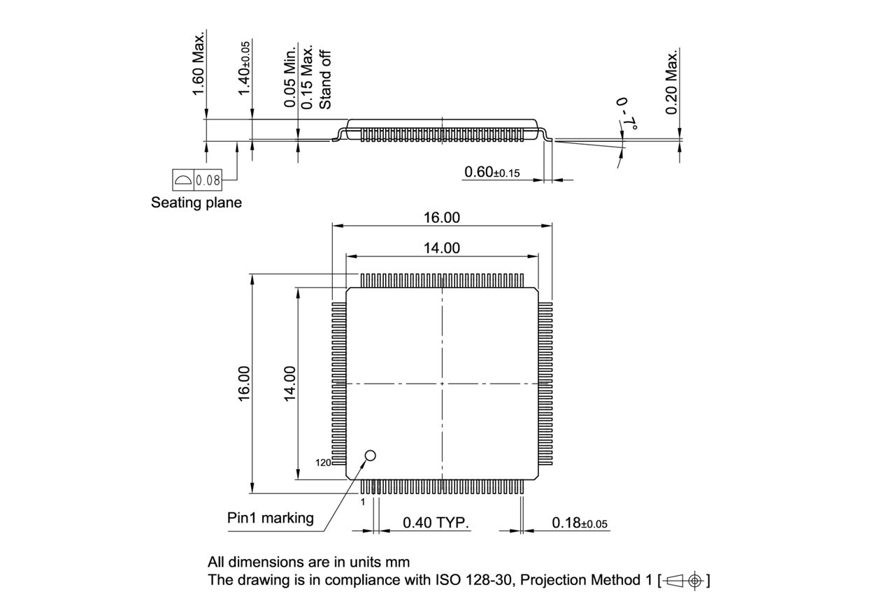 PG-TQFP-120-801_Package Outline