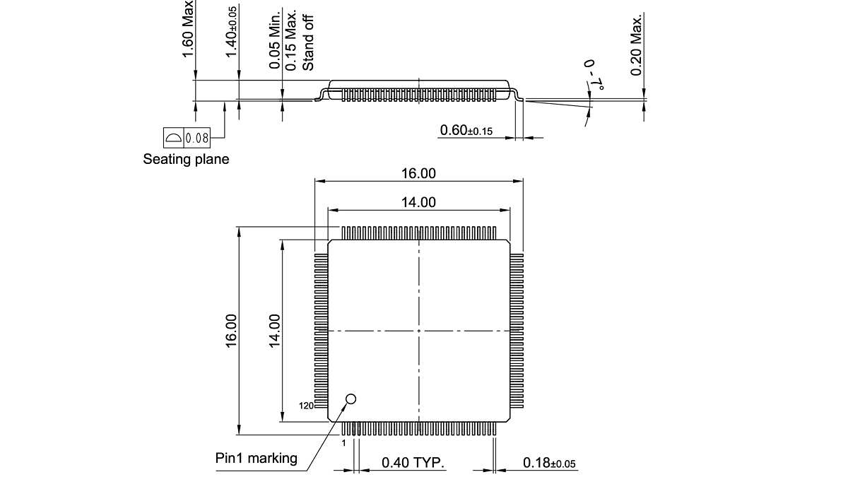 PG-TQFP-120-801_Package Outline