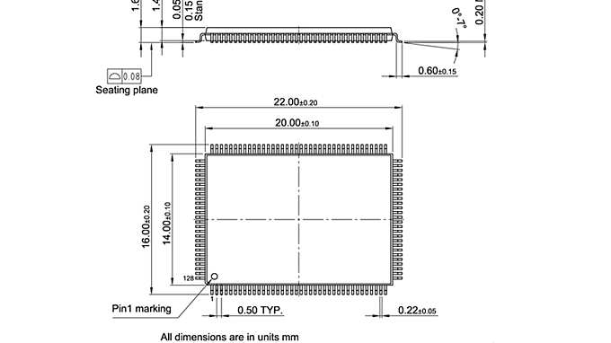 PG-TQFP-128-800_Package Outline
