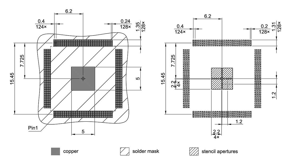 PG-TQFP-128-850_Footprint Drawing