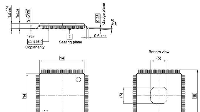 PG-TQFP-128-850_Package Outline