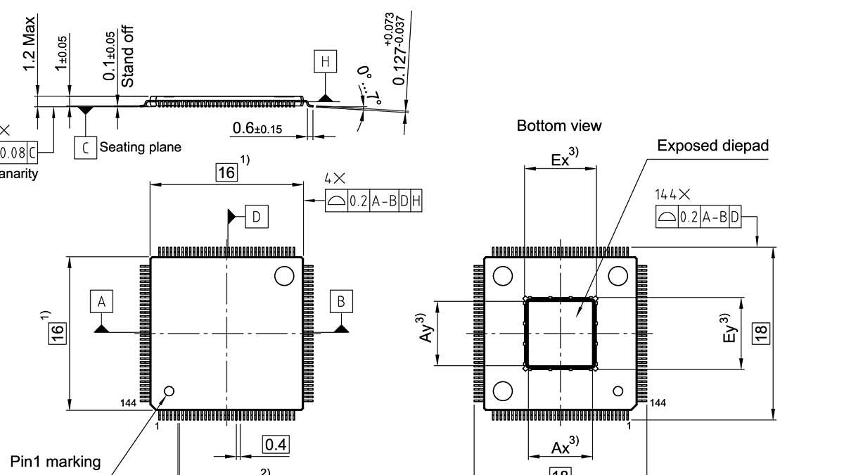 PG-TQFP-144-27_Package Outline