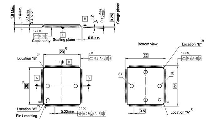 PG-TQFP-144-7_Package Outline