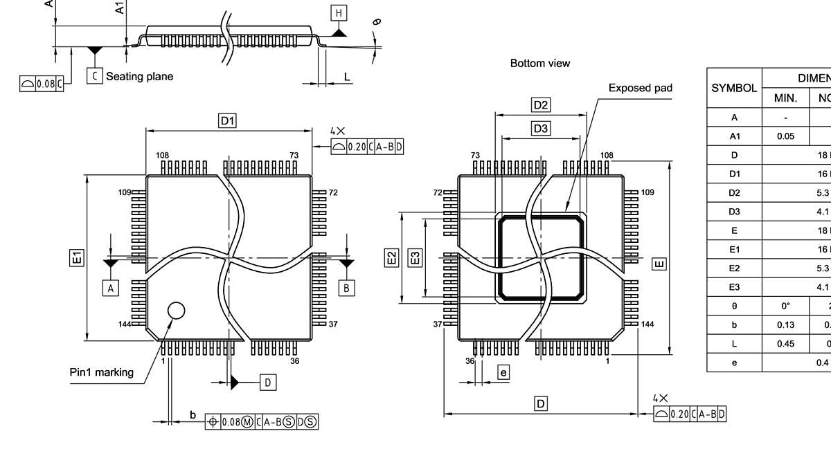 PG-TQFP-144-801_Package Outline